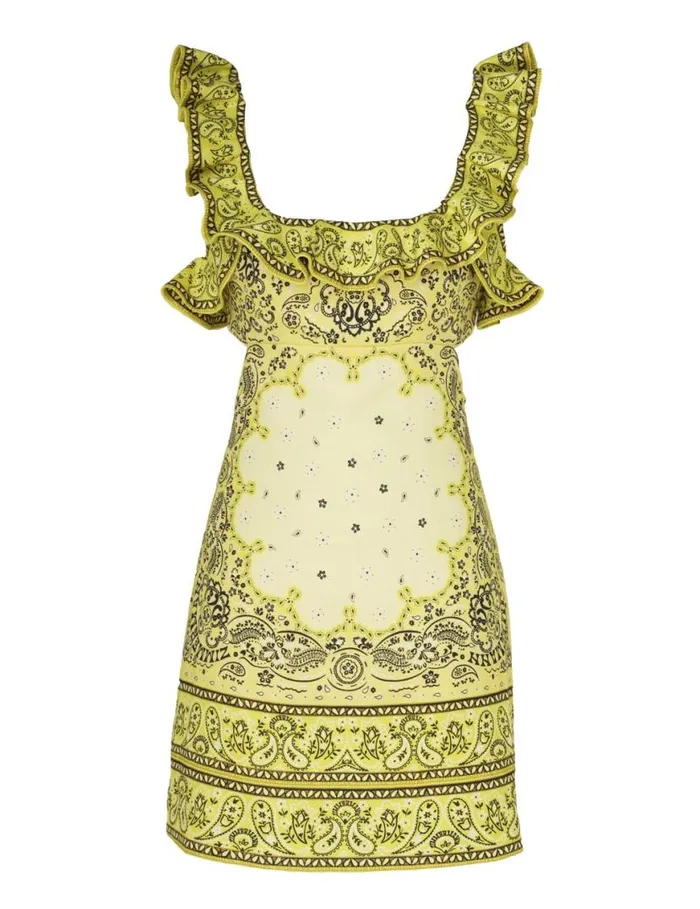 Zimmermann Dresses Matchmaker Frilled Mini Yellow Bandana 8211 Women