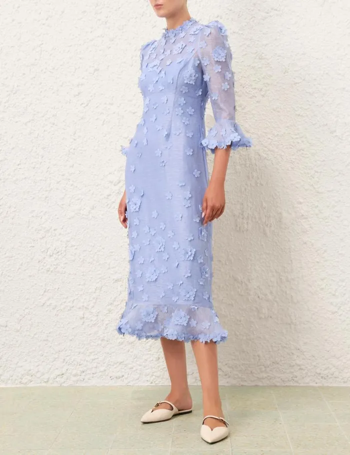 Zimmermann Dresses Matchmaker Lift Off Midi Jacaranda 8211 Women