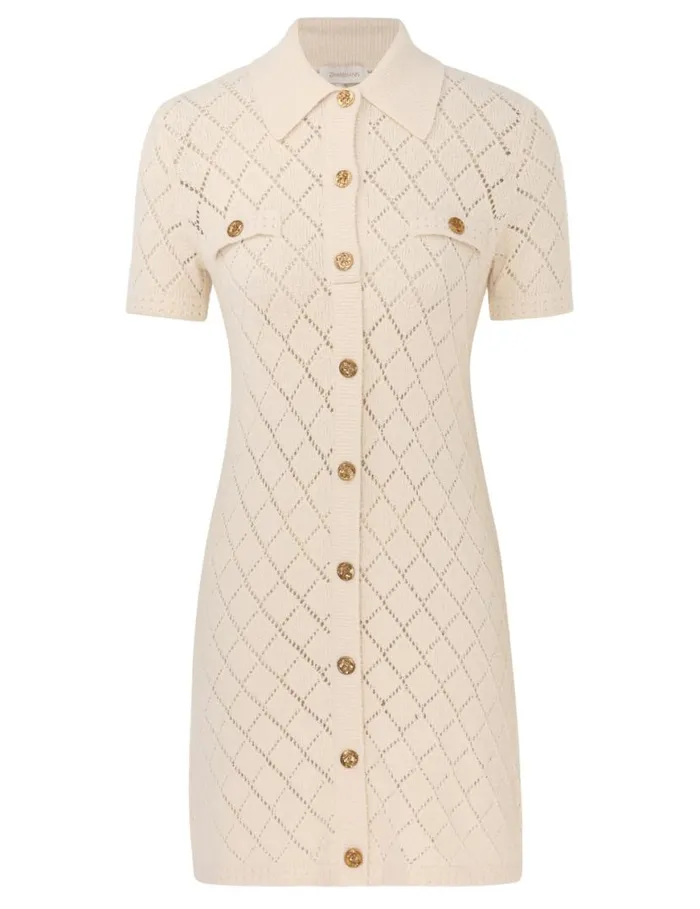 Zimmermann Dresses Matchmaker Polo Mini Dress Cream 8211 Women