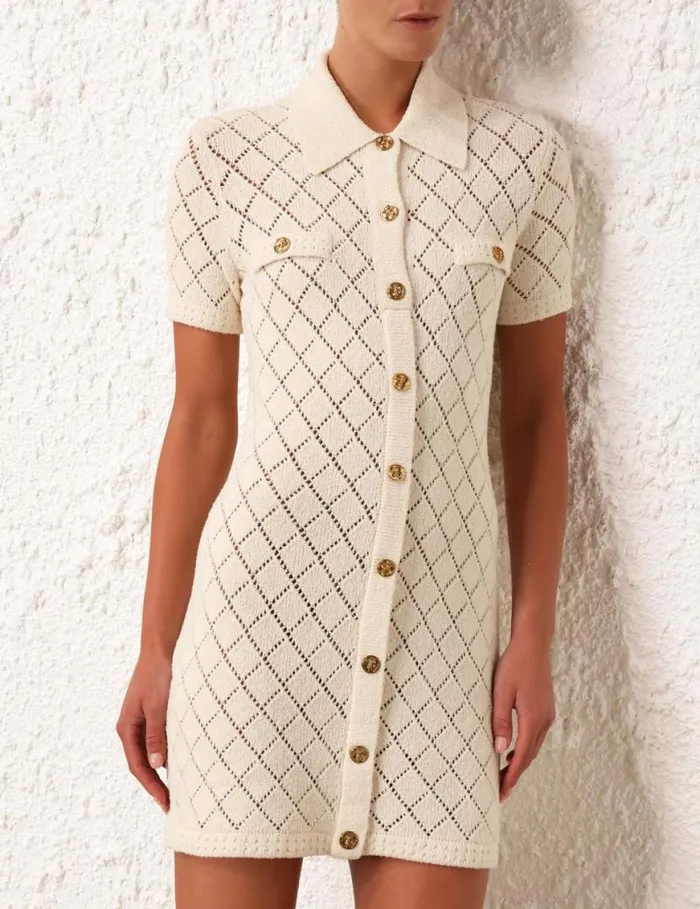 Zimmermann Dresses Matchmaker Polo Mini Dress Cream 8211 Women
