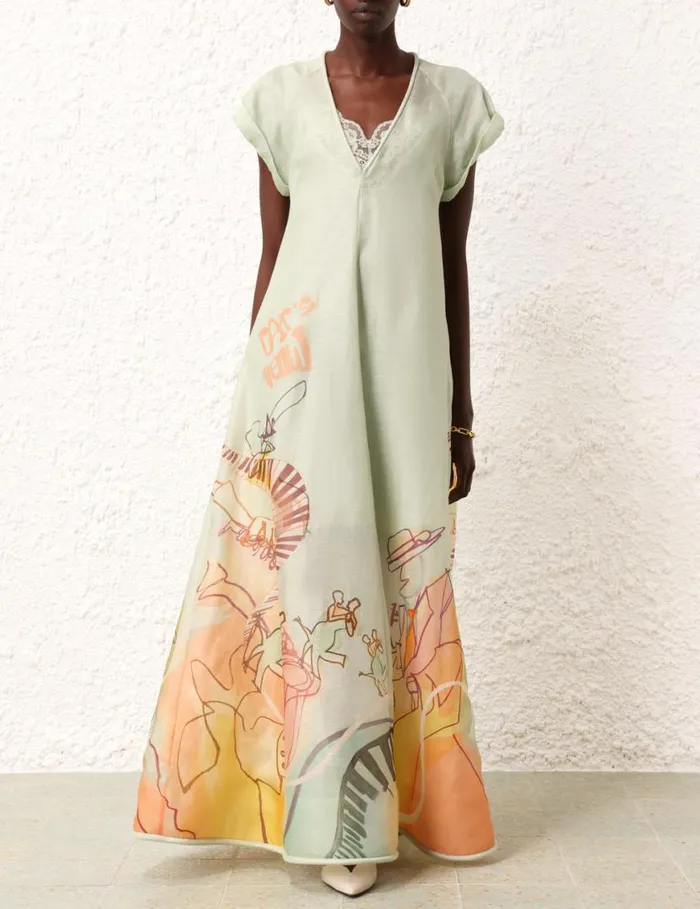 Zimmermann Dresses Matchmaker Poster V Neck Dress Poster Print 8211 Women