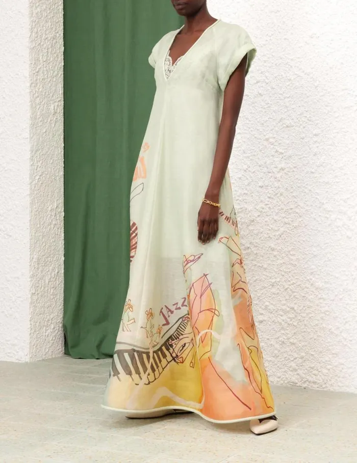 Zimmermann Dresses Matchmaker Poster V Neck Dress Poster Print 8211 Women