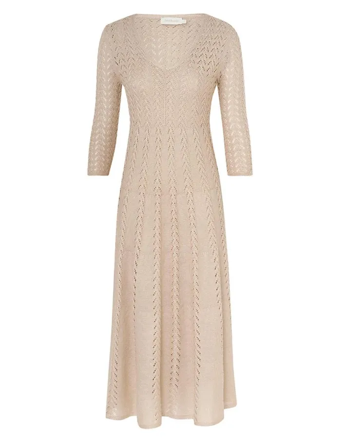 Zimmermann Dresses Natura Knit Lace Dress Natural 8211 Women