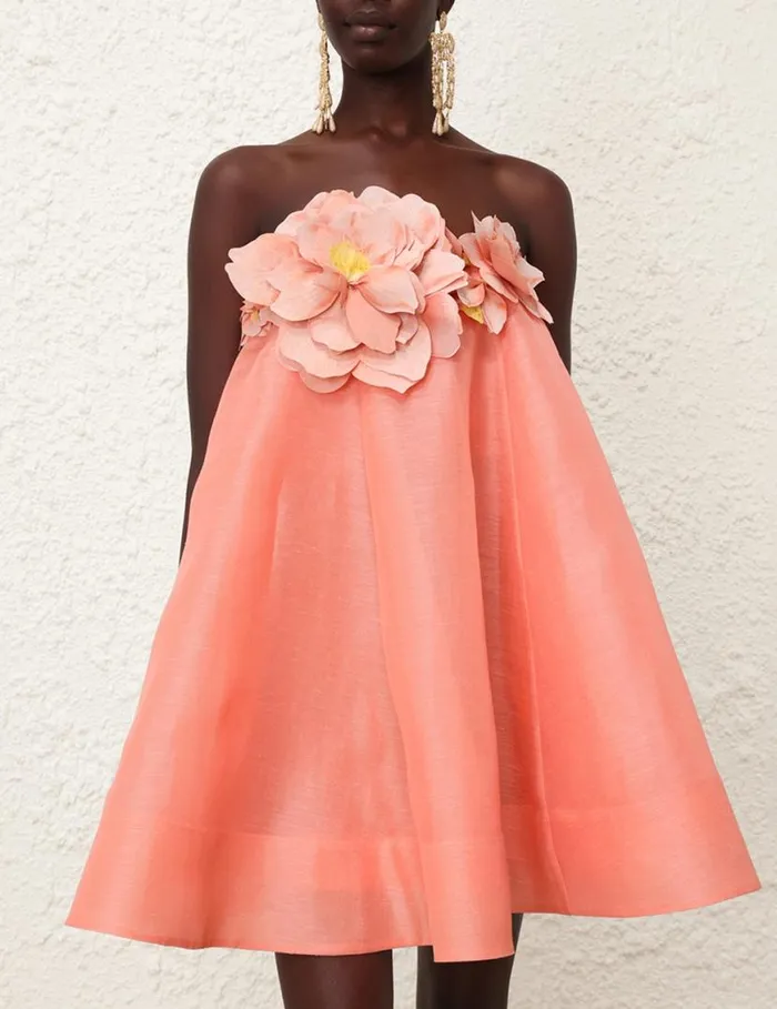 Zimmermann Dresses Natura Strapless Mini Coral 8211 Women