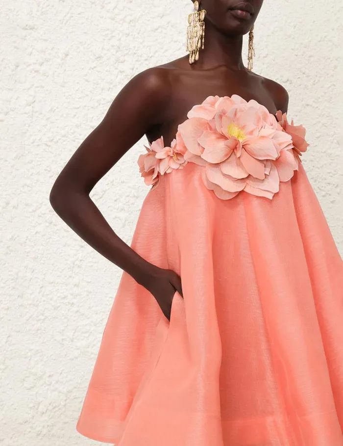 Zimmermann Dresses Natura Strapless Mini Coral 8211 Women