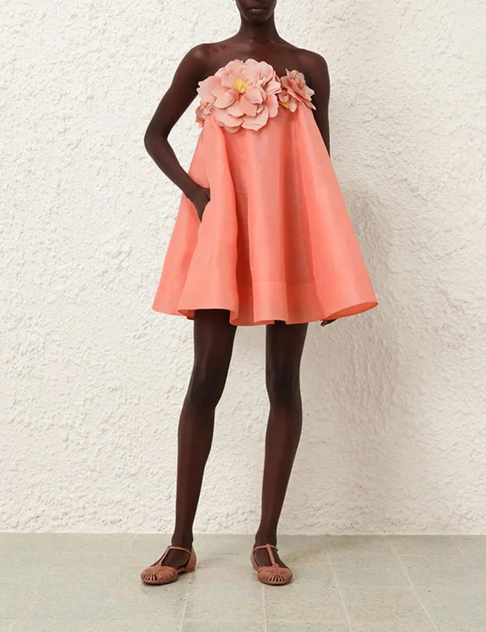 Zimmermann Dresses Natura Strapless Mini Coral 8211 Women