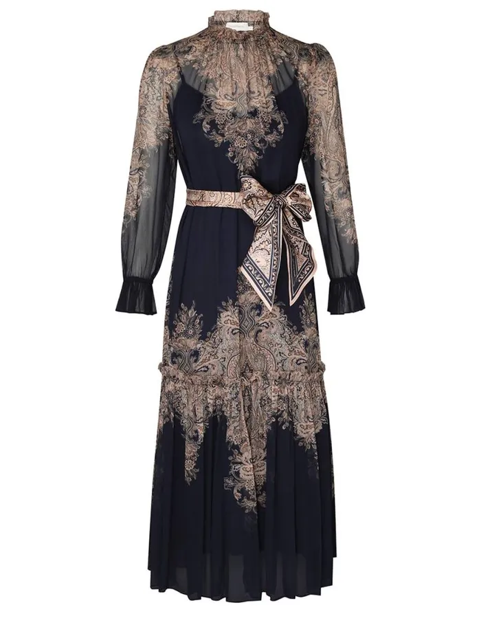 Zimmermann Dresses Natura Tubular Midi Navy Paisley 8211 Women