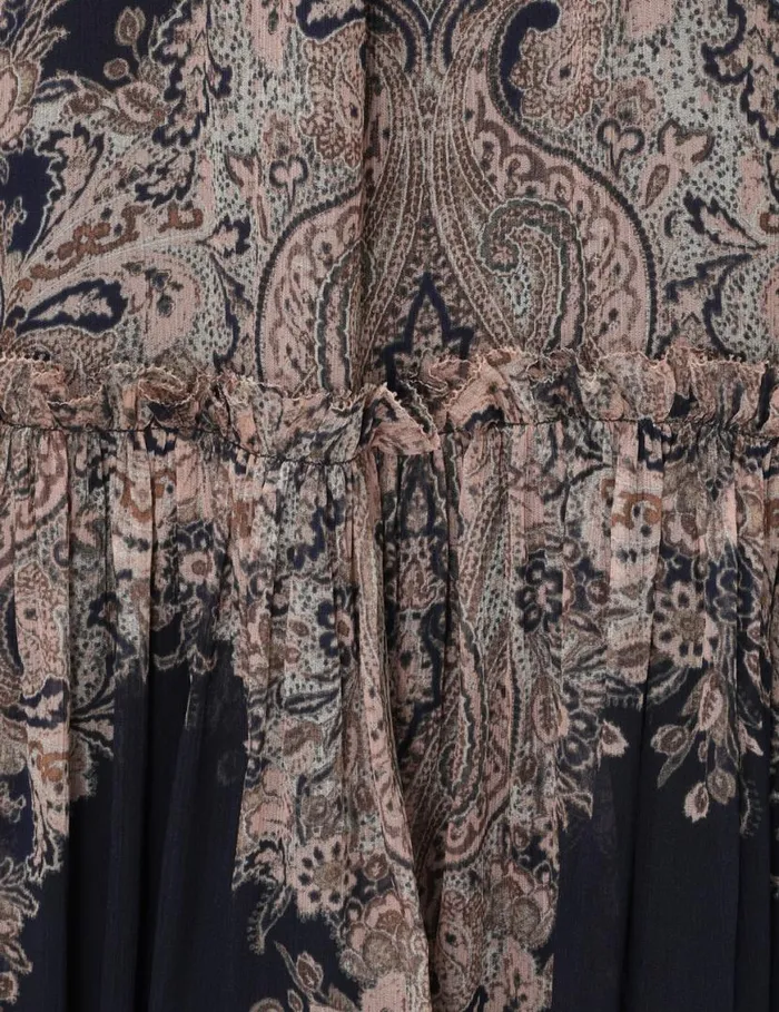 Zimmermann Dresses Natura Tubular Midi Navy Paisley 8211 Women