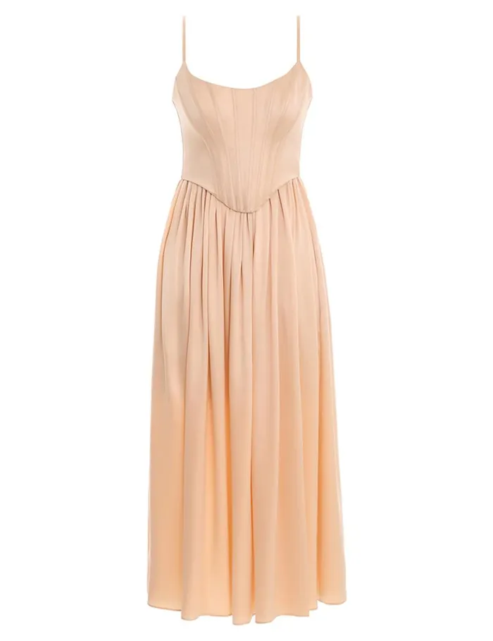 Zimmermann Dresses Silk Corset Dress Sand 8211 Women
