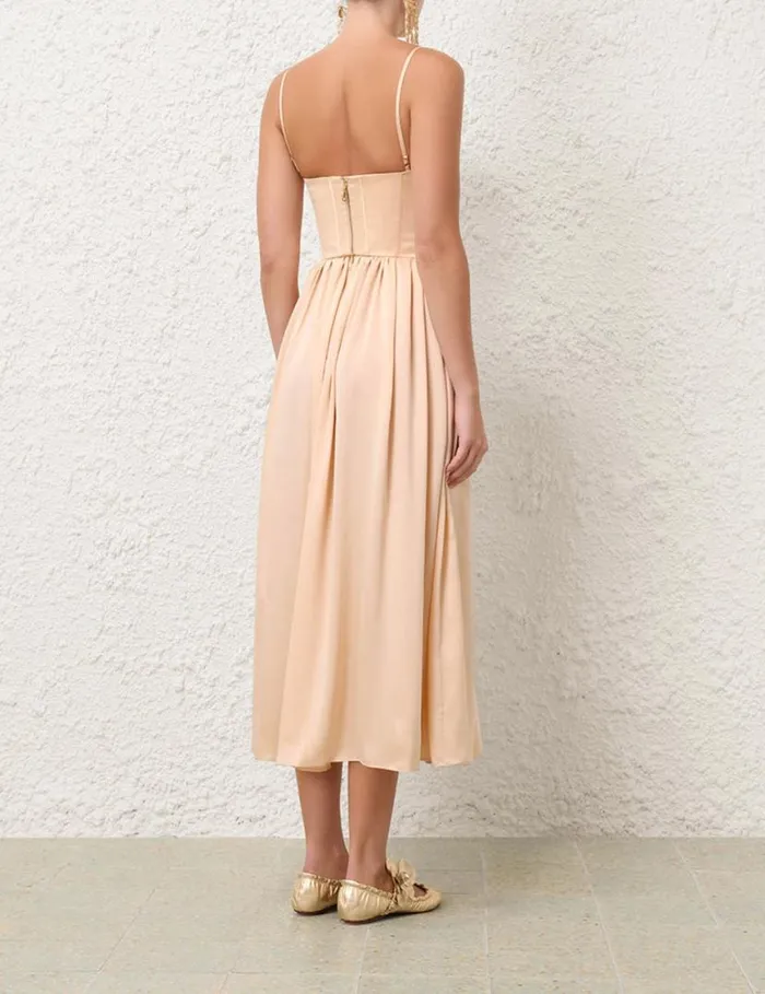 Zimmermann Dresses Silk Corset Dress Sand 8211 Women