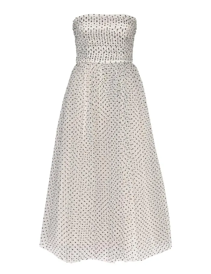 Zimmermann Dresses Tulle Midi Dress Creamblack Dot 8211 Women