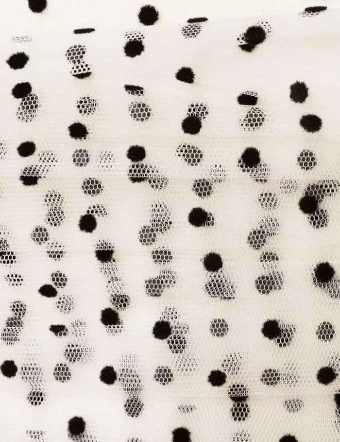 Zimmermann Dresses Tulle Midi Dress Creamblack Dot 8211 Women