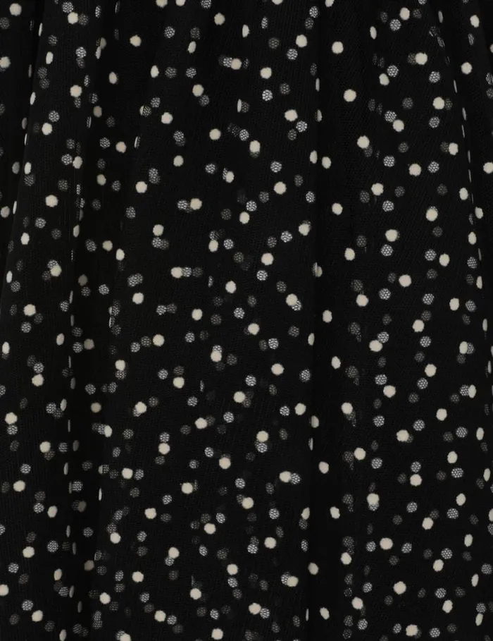 Zimmermann Dresses Tulle Mini Dress Blackcream Dot 8211 Women