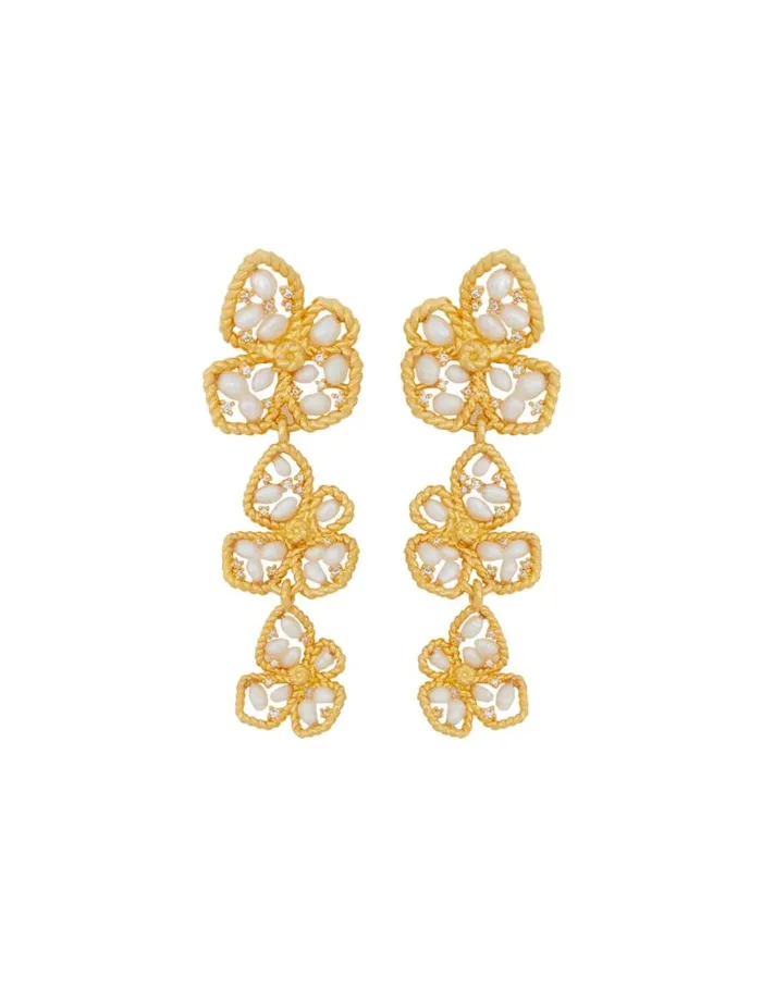 Zimmermann Earrings Zimmermann Bloom Large Dangles Goldpearl 8211 Women