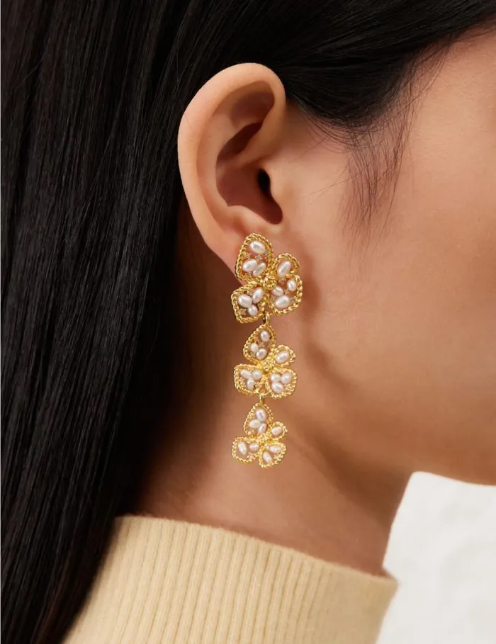 Zimmermann Earrings Zimmermann Bloom Large Dangles Goldpearl 8211 Women