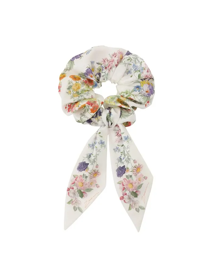 Zimmermann Hair Accessories Printed Silk Scrunchie Ivory Wild Flowers 8211 Women Zimmermann Hair Accessories Printed Silk Scrunchie Ivory Wild Flowers 8211 Women