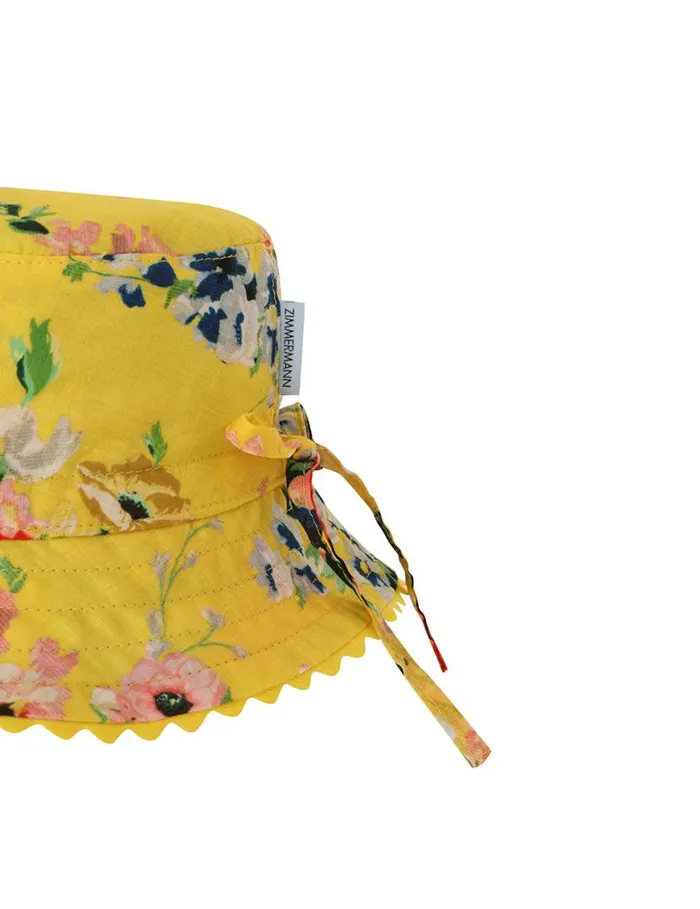 Zimmermann Hats Kids Bucket Hat Yellow Floral 8211 Kids
