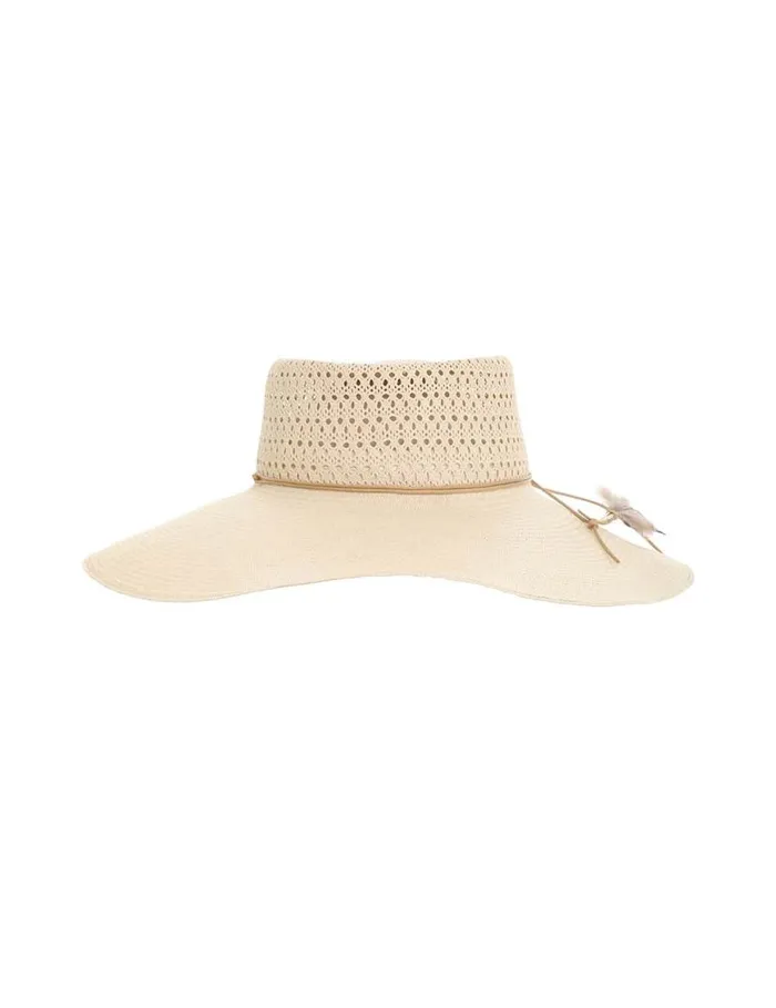 Zimmermann Hats Open Weave Crown Boater Natural 8211 Women