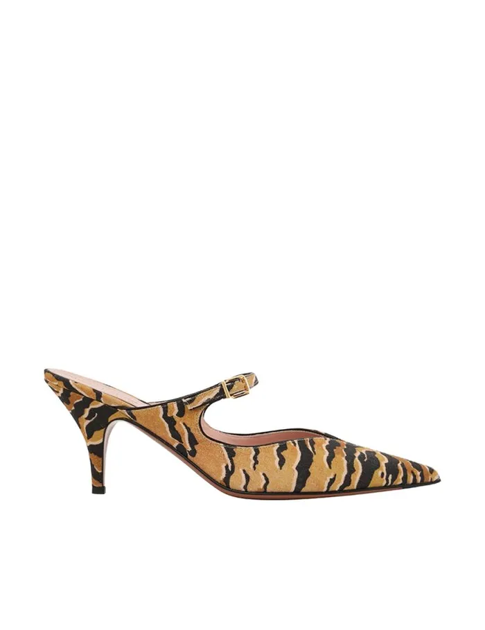 Zimmermann Heels Zimmermann Aura Mule 65 Tan Tiger 8211 Women