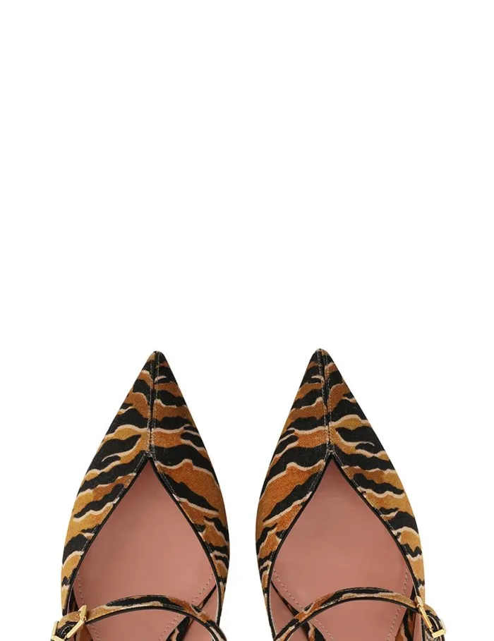 Zimmermann Heels Zimmermann Aura Mule 65 Tan Tiger 8211 Women