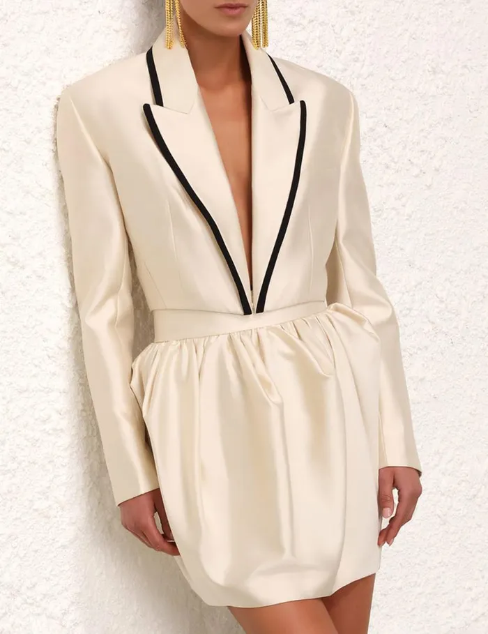 Zimmermann Jackets and Coats Matchmaker Cropped Jacket Cream 8211 Women