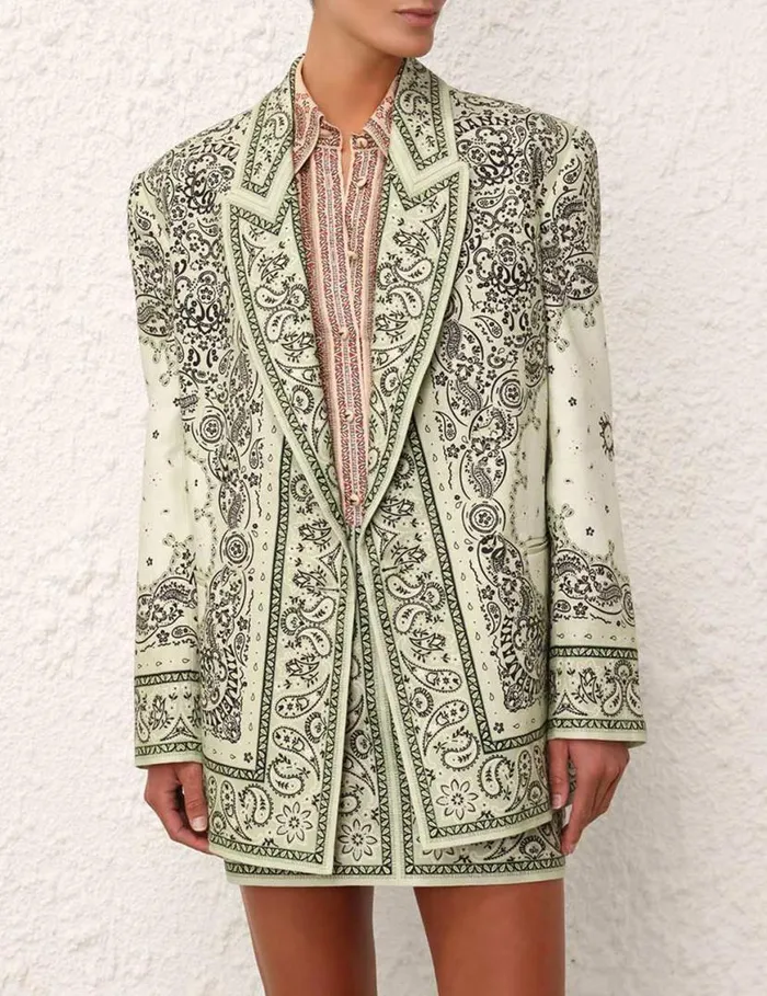 Zimmermann Jackets and Coats Matchmaker Duster Jacket Mint Bandana 8211 Women