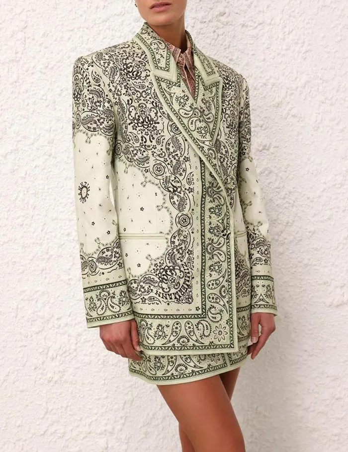 Zimmermann Jackets and Coats Matchmaker Duster Jacket Mint Bandana 8211 Women