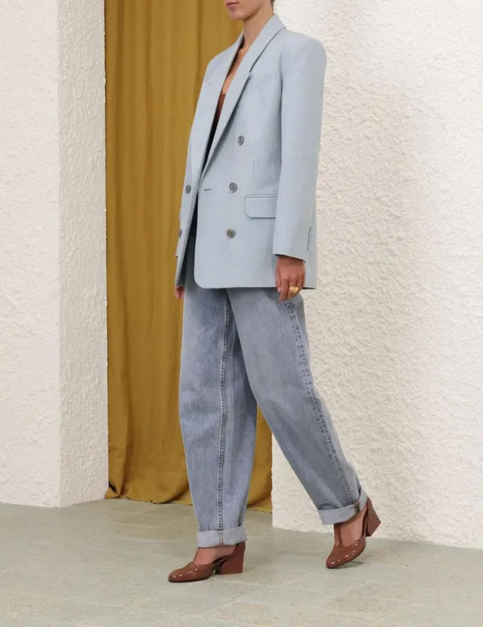 Zimmermann Jackets and Coats Natura Melange Jacket Chambray 8211 Women