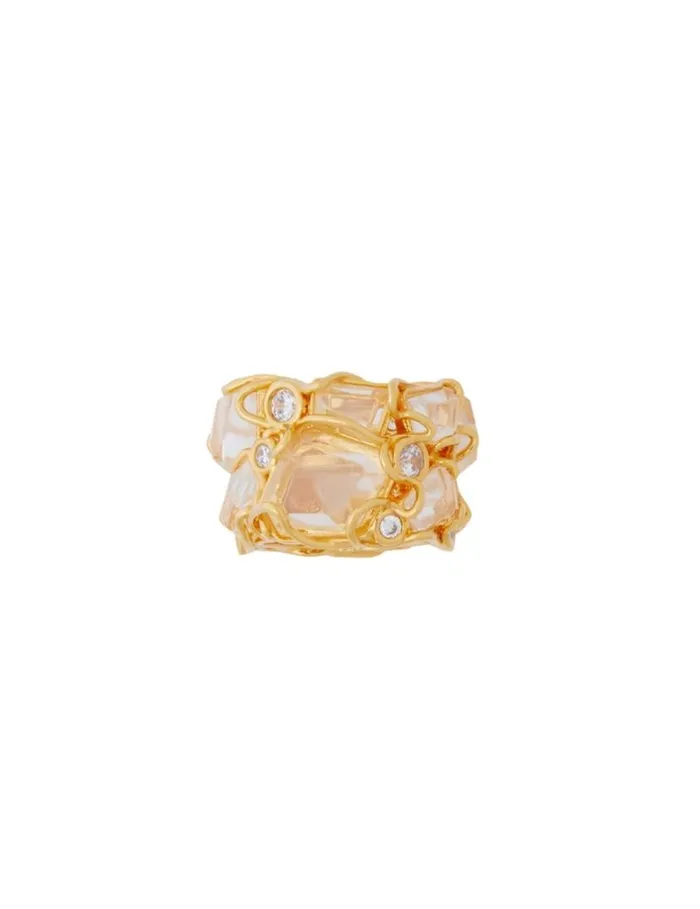 Zimmermann Rings Crystal Swirl Ring Goldtransparent Quartz 8211 Women