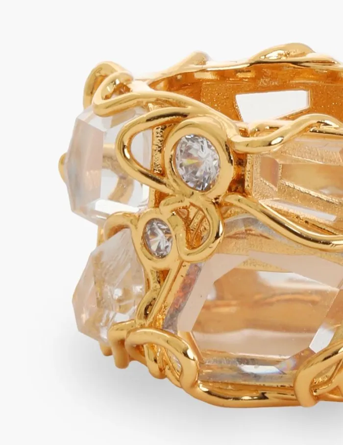 Zimmermann Rings Crystal Swirl Ring Goldtransparent Quartz 8211 Women