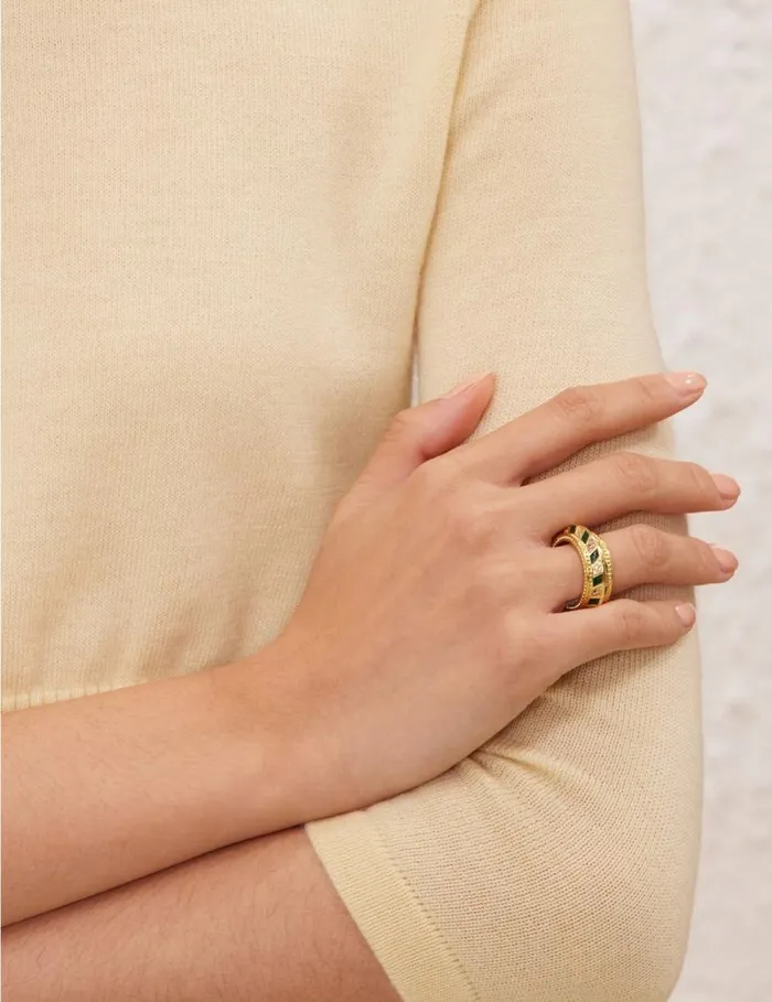 Zimmermann Rings Zimmemorabilia Band Ring Goldgreen 8211 Women