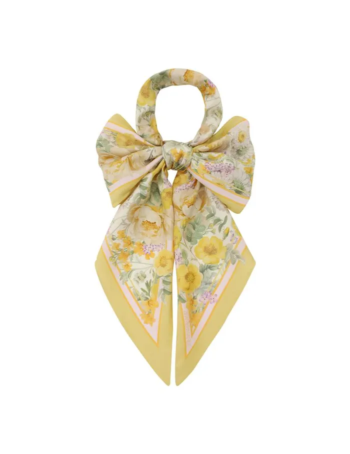 Zimmermann Scarves Printed Silk Neck Scarf Citrus Garden Print 8211 Women