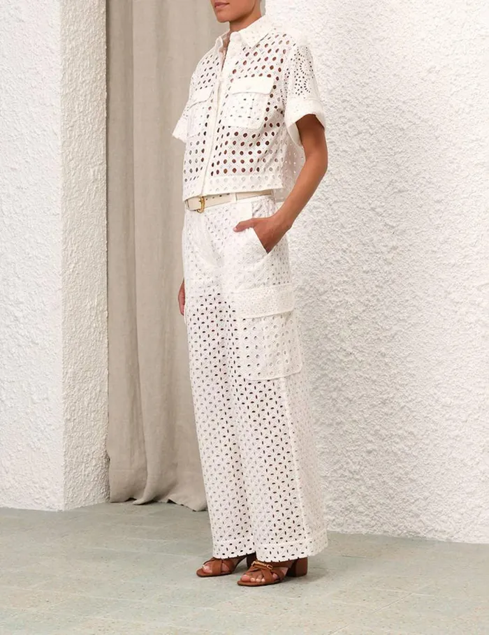 Zimmermann Shorts and Pants Matchmaker Anglaise Pant Ivory 8211 Women