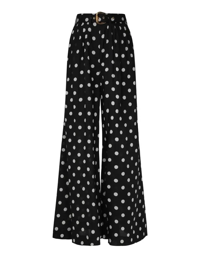 Zimmermann Shorts and Pants Tuck Pant Blackcream Dot 8211 Women
