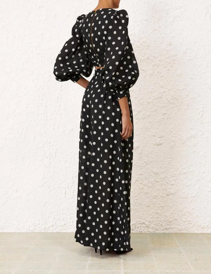 Zimmermann Shorts and Pants Tuck Pant Blackcream Dot 8211 Women