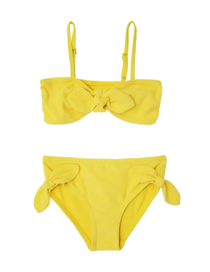 Zimmermann Swimwear Pop Terry Tie Bikini Yellow 8211 Kids