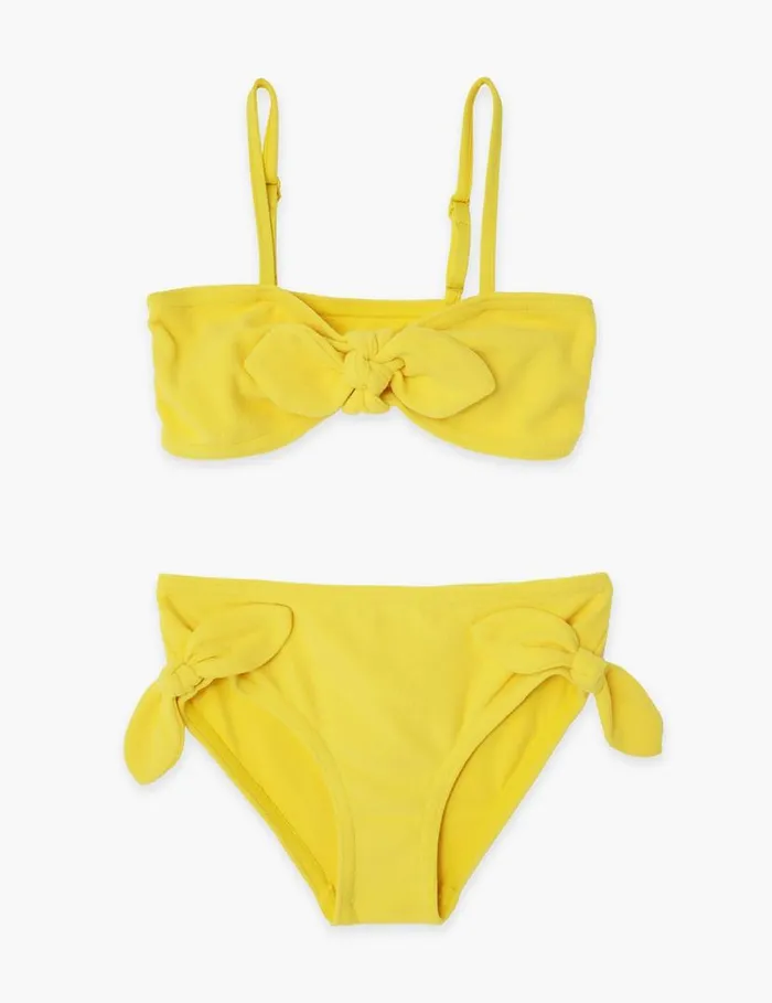 Zimmermann Swimwear Pop Terry Tie Bikini Yellow 8211 Kids