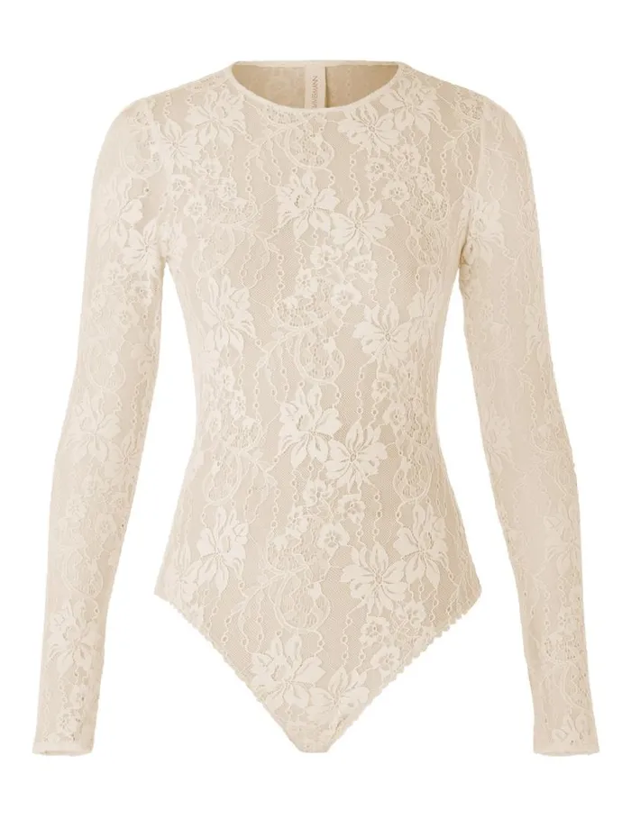 Zimmermann Tops Lace Bodysuit Parchment 8211 Women