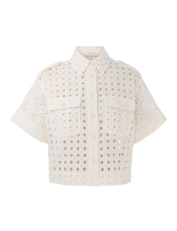 Zimmermann Tops Matchmaker Anglaise Shirt Ivory 8211 Women
