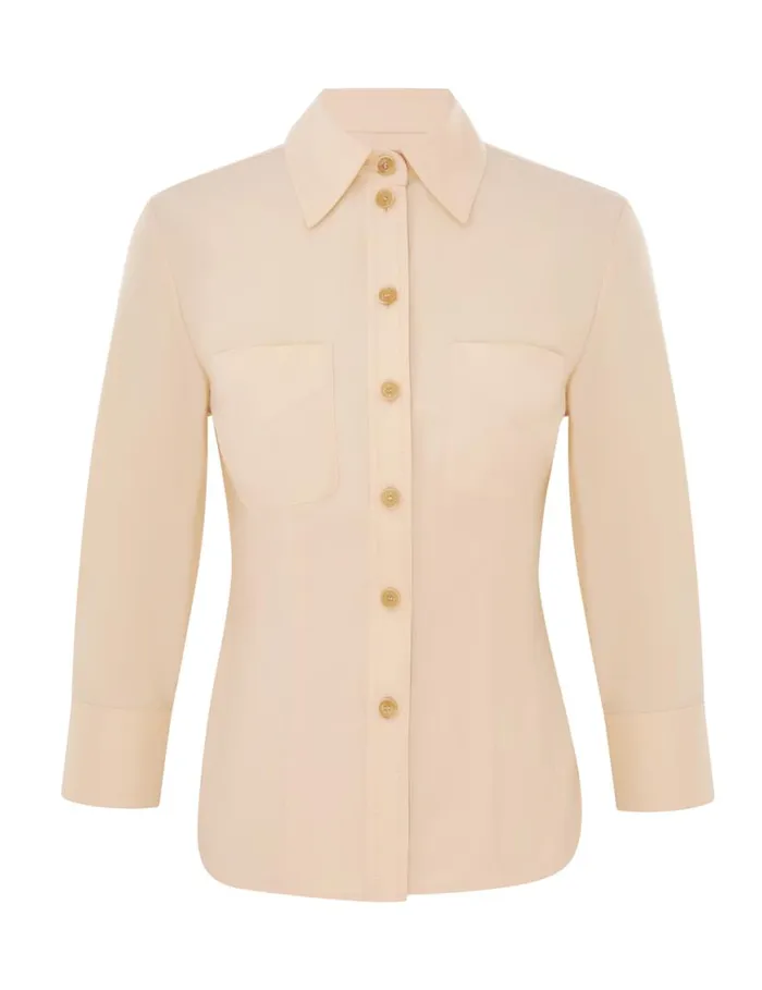 Zimmermann Tops Natura Shrunken Shirt Peach 8211 Women