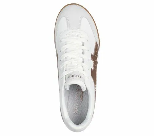 Zinger 8211 Metallic Roads White Rose Gold Women SKECHERS Lace Up