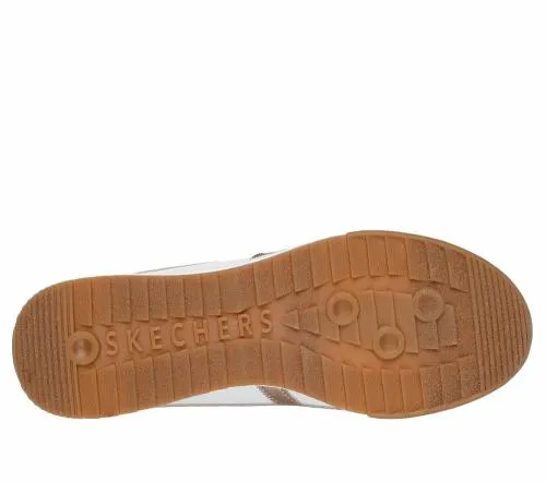 Zinger 8211 Metallic Roads White Rose Gold Women SKECHERS Lace Up